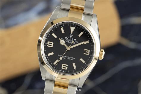 rolex explorer 1 acciaio oro|rolex explorer 1 price.